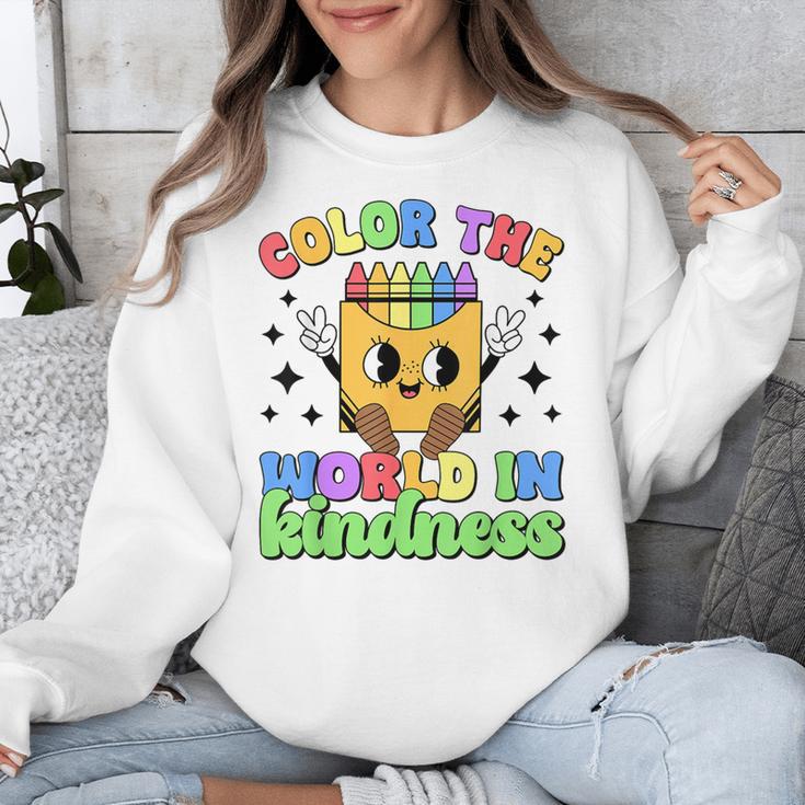Teacher Back To School Color In Kindness Crayon Pencil Unisex Sweatshirt, funny design Teacher Back To School Color In Kindness Crayon Pencil Unisex Sweatshirt, funny design