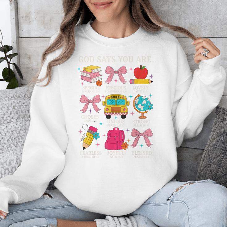 Teacher Christian God Says I Am Faith Religious Bible Verse Unisex Sweatshirt, funny design Teacher Christian God Says I Am Faith Religious Bible Verse Unisex Sweatshirt, funny design