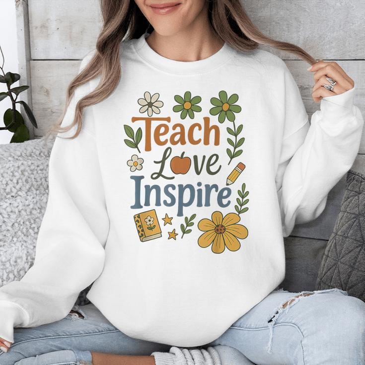 Teacher Inspire Love Unisex Sweatshirt, funny design Teacher Inspire Love Unisex Sweatshirt, funny design