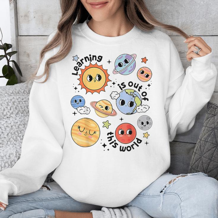 Teacher Space Science Learning Is Out Of World Solar System Unisex Sweatshirt, Science Teacher Gifts, funny design Teacher Space Science Learning Is Out Of World Solar System Unisex Sweatshirt, Science Teacher Gifts, funny design