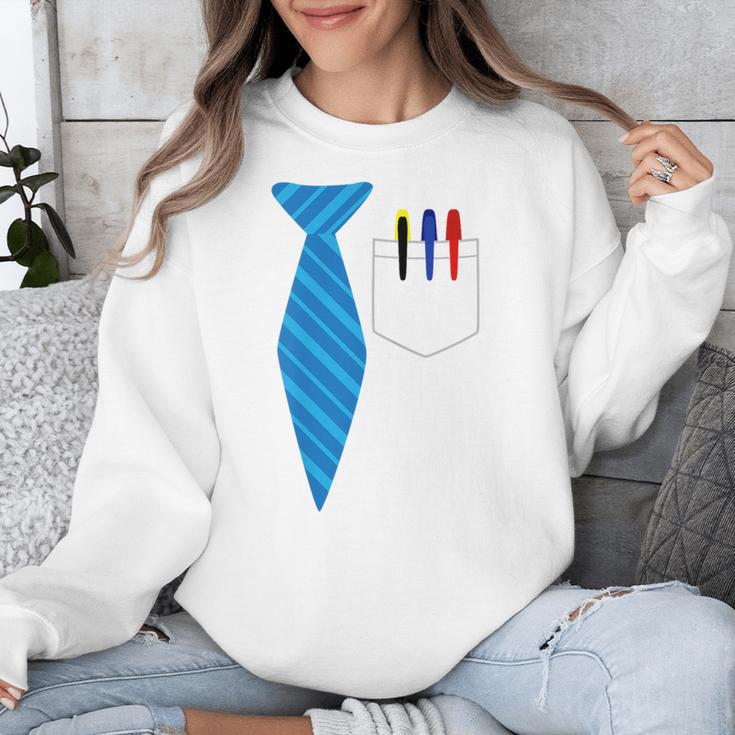 Teacher Tie & Pocket Protector Costume School Unisex Sweatshirt, funny design Teacher Tie & Pocket Protector Costume School Unisex Sweatshirt, funny design