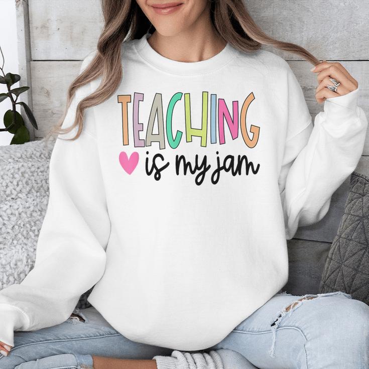 Teaching Is My Jam For Women Teacher Cute Teachers Outfit Unisex Sweatshirt, funny design Teaching Is My Jam For Women Teacher Cute Teachers Outfit Unisex Sweatshirt, funny design
