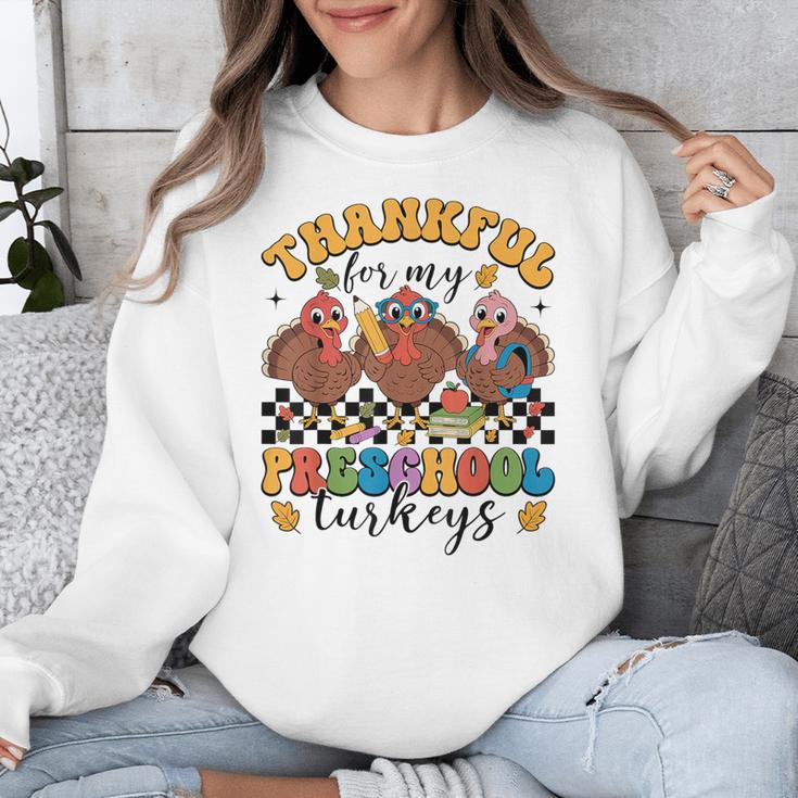 Thankful For My Preschool Turkeys Thanksgiving Teacher Fall Unisex Sweatshirt, funny design Thankful For My Preschool Turkeys Thanksgiving Teacher Fall Unisex Sweatshirt, funny design