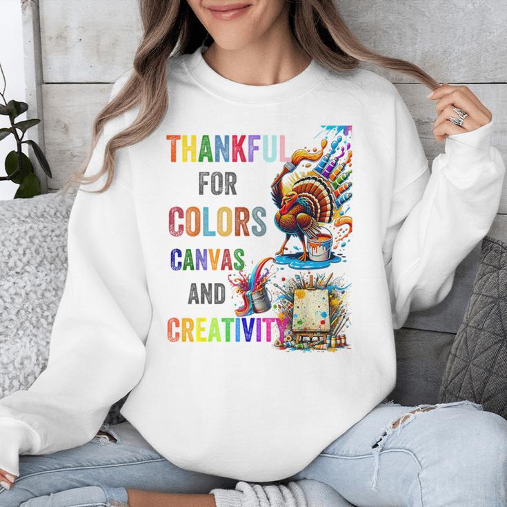Turkey Thanksgiving Art Teacher Costume Tee For Artists Unisex Sweatshirt, funny design