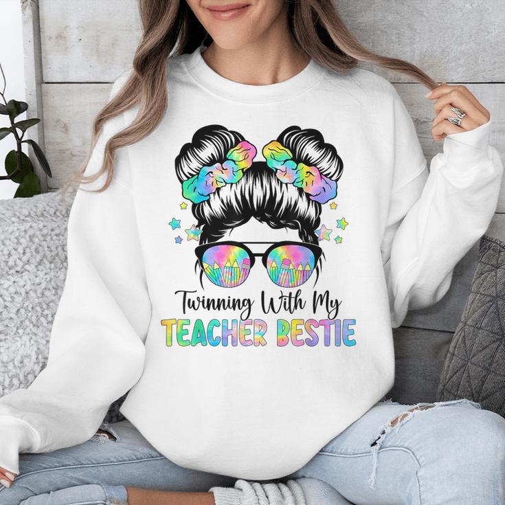Twin Day Friends Teacher Twinning With My Bestie Unisex Sweatshirt, Friend Gifts, funny design Twin Day Friends Teacher Twinning With My Bestie Unisex Sweatshirt, Friend Gifts, funny design