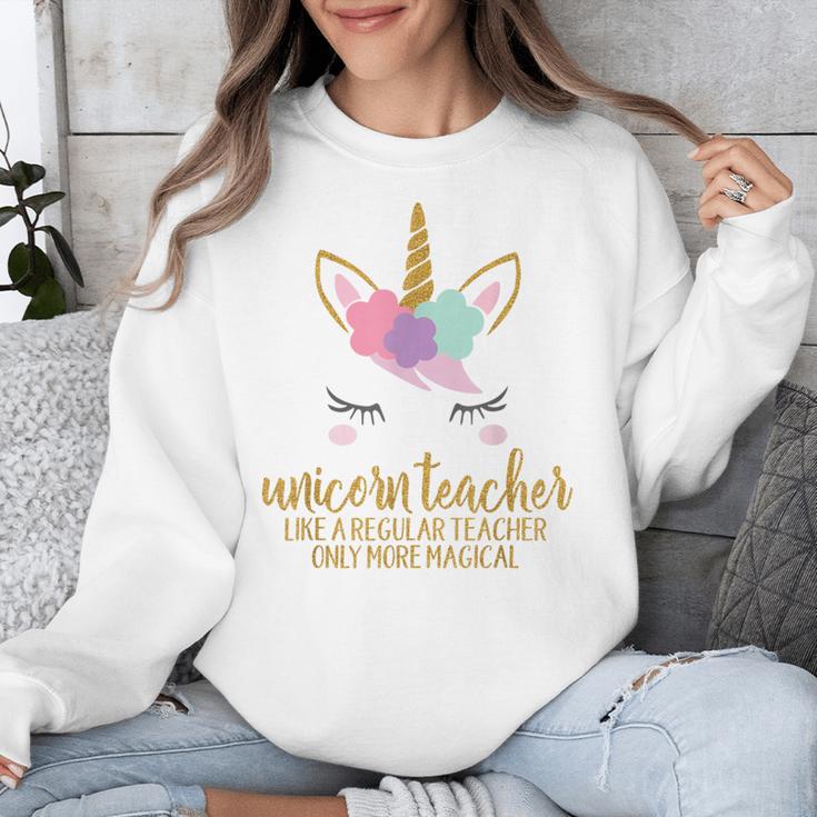 Unicorn Teacher Shirt For Women School Teacher Unisex Sweatshirt, funny design