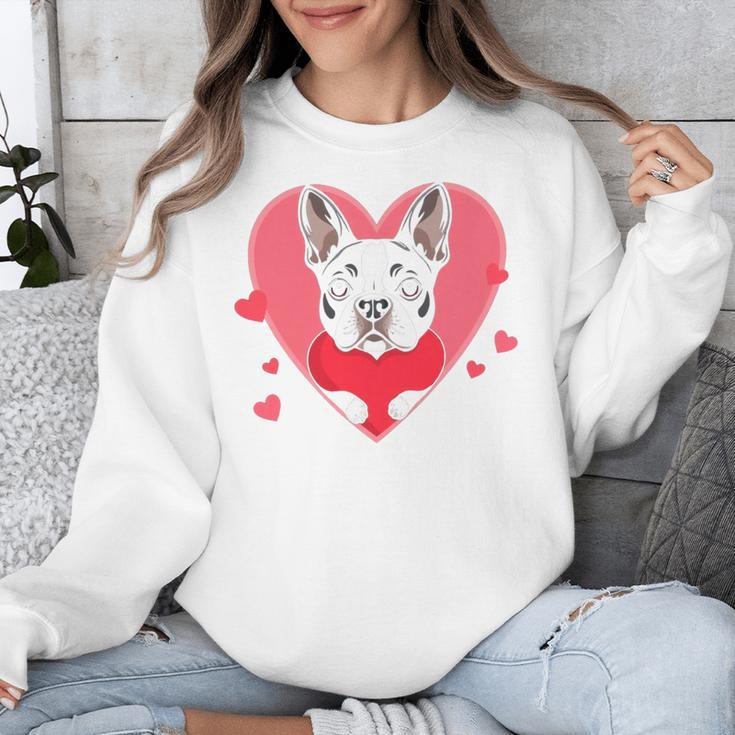 Valentine's Day Boston Terrier Heart Unisex Sweatshirt, funny design