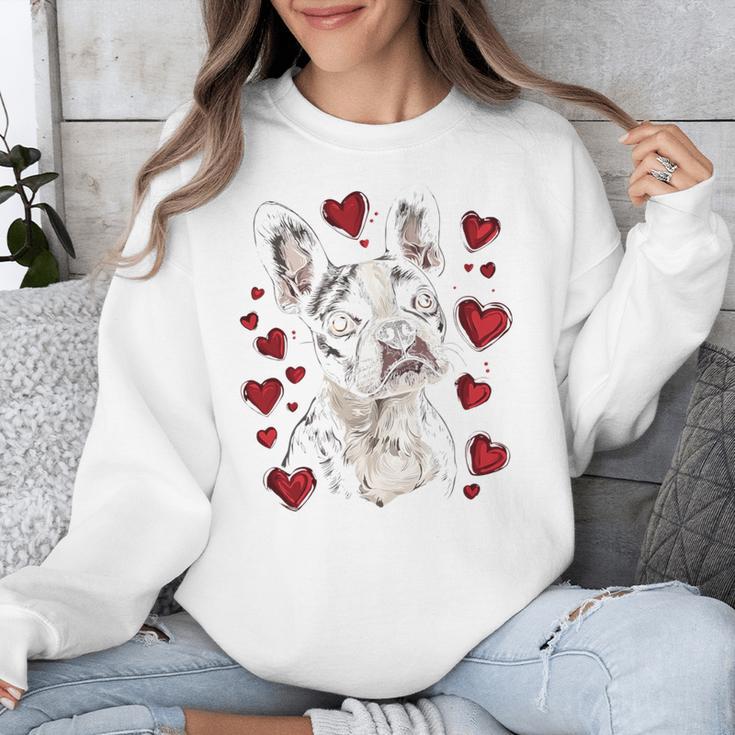Valentine's Day Boston Terrier Unisex Sweatshirt, funny design