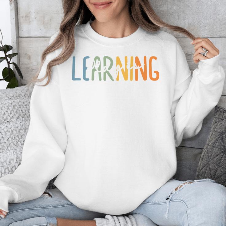 Vintage Play Is Learning Back To School Toddler Teacher Unisex Sweatshirt, funny design