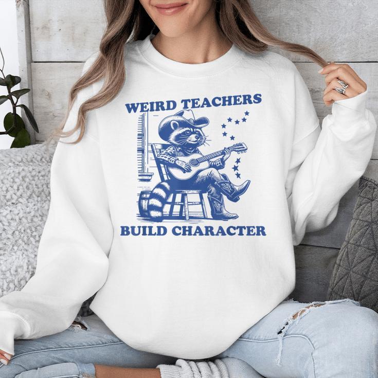 Weird Teachers Build Character Shirt Raccoon Teacher Unisex Sweatshirt, funny design Weird Teachers Build Character Shirt Raccoon Teacher Unisex Sweatshirt, funny design