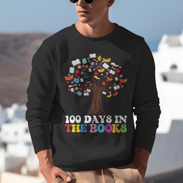 100 Days In The Books Reading Teacher 100th Day Of School Unisex Sweatshirt, funny gift