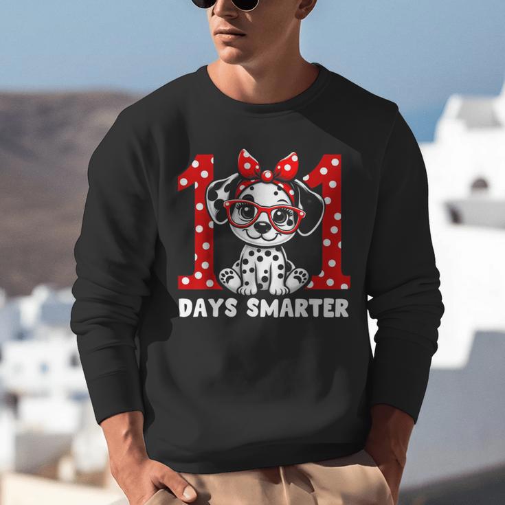 100 Days Smarter 101st Day School Dalmatian Dog Teacher Kids Unisex Sweatshirt, funny gift 100 Days Smarter 101st Day School Dalmatian Dog Teacher Kids Unisex Sweatshirt, funny gift