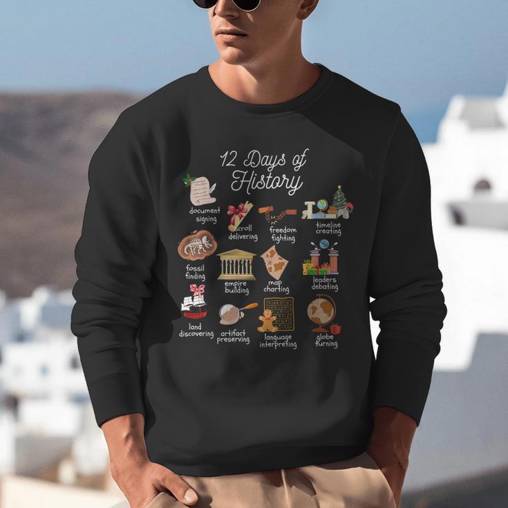 12 Day Of History Teacher Christmas Social Studies Student Unisex Sweatshirt, History Teacher Sweatshirts, funny gift 12 Day Of History Teacher Christmas Social Studies Student Unisex Sweatshirt, History Teacher Sweatshirts, funny gift