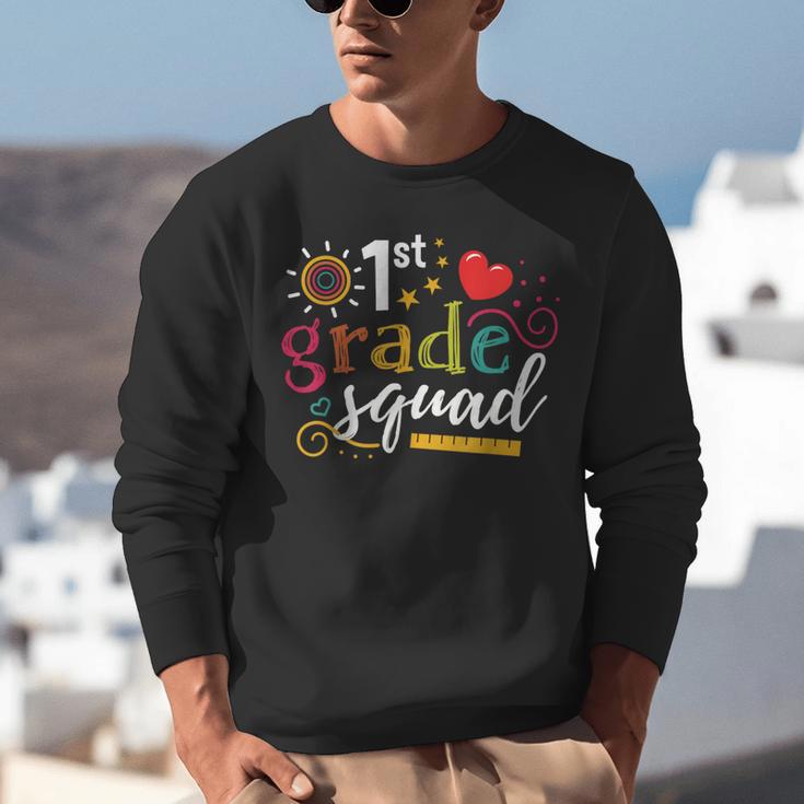 1st First Grade Squad Student Teacher Back To School Unisex Sweatshirt, First Grade Teacher Sweatshirts, funny gift 1st First Grade Squad Student Teacher Back To School Unisex Sweatshirt, First Grade Teacher Sweatshirts, funny gift