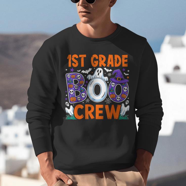 1st Grade Boo Crew First Grade Teacher Kids Happy Halloween Unisex Sweatshirt, First Grade Teacher Sweatshirts, funny gift 1st Grade Boo Crew First Grade Teacher Kids Happy Halloween Unisex Sweatshirt, First Grade Teacher Sweatshirts, funny gift