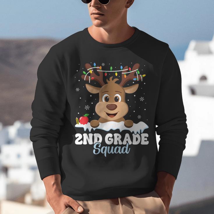 2nd Grade Teacher Christmas Second Grade Squad Reindeer Xmas For Men Women Kids Unisex Sweatshirt, 2nd Grade Teacher Sweatshirts, funny gift