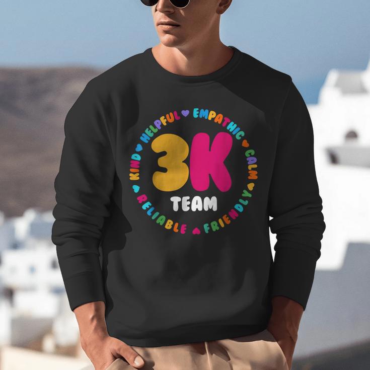 3K Team & Teacher Squad Threes Crew PreK Elementary Team Unisex Sweatshirt, funny gift 3K Team & Teacher Squad Threes Crew PreK Elementary Team Unisex Sweatshirt, funny gift