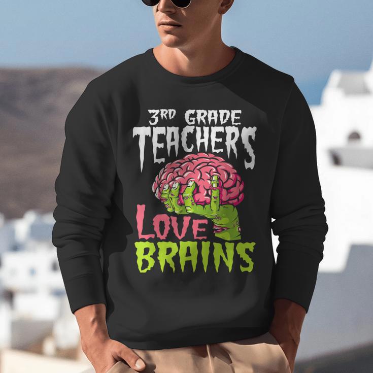 3rd Grade Teachers Love Brains Zombie Teacher Halloween Unisex Sweatshirt, funny gift 3rd Grade Teachers Love Brains Zombie Teacher Halloween Unisex Sweatshirt, funny gift
