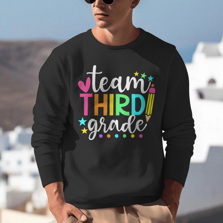 3rd Grade Team Pencil Teacher Student Back To School Girls Unisex Sweatshirt, funny gift