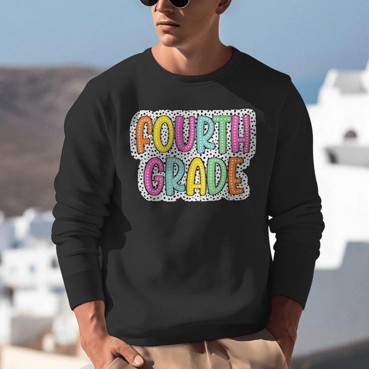 4th Grade Back To School Dalmatian Dots Teacher Student Unisex Sweatshirt, 4th Grade Teacher Sweatshirts, funny gift
