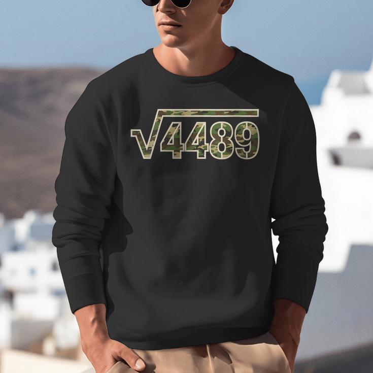 6 7 Army Camo Pattern Meme Square Root 4489 Math Teacher 67 Unisex Sweatshirt, funny gift