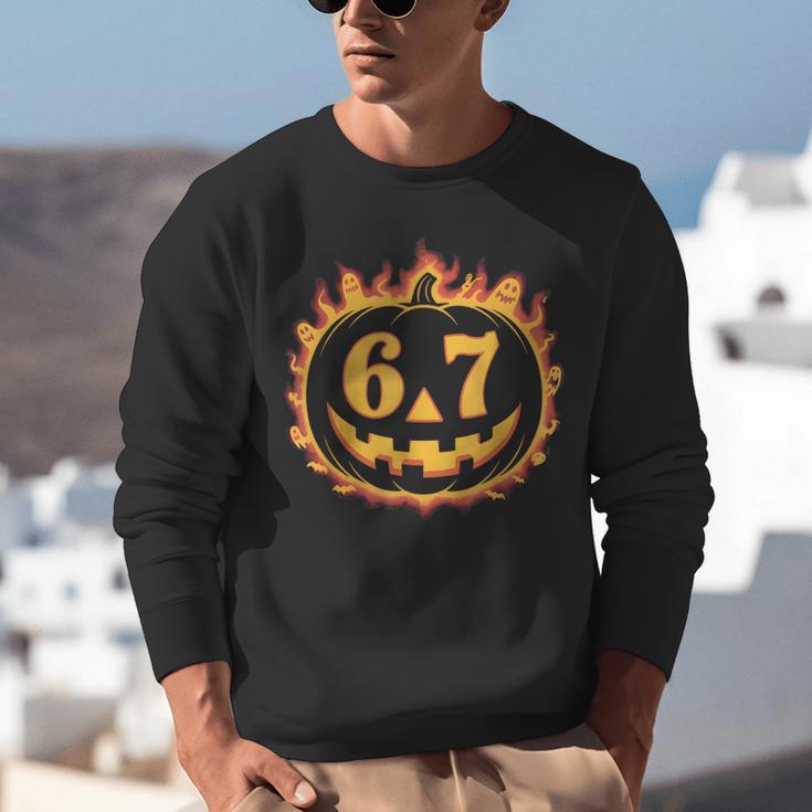 6 7 Meme Halloween Pumpkin Costume For Student Teacher Unisex Sweatshirt, funny gift 6 7 Meme Halloween Pumpkin Costume For Student Teacher Unisex Sweatshirt, funny gift