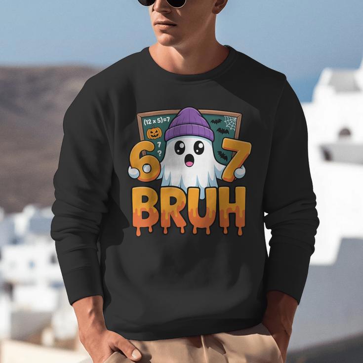 67 Teacher Ghost Six Seven Meme Math Equation Bruh Halloween Unisex Sweatshirt, funny gift