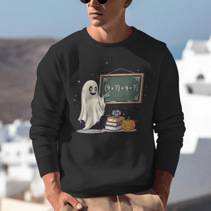 67 Teacher Halloween Ghost Six Seven Meme Math Joke Unisex Sweatshirt, funny gift