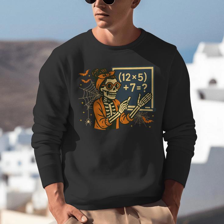 67 Teacher Halloween Skeleton Six Seven Meme Math Unisex Sweatshirt, funny gift 67 Teacher Halloween Skeleton Six Seven Meme Math Unisex Sweatshirt, funny gift
