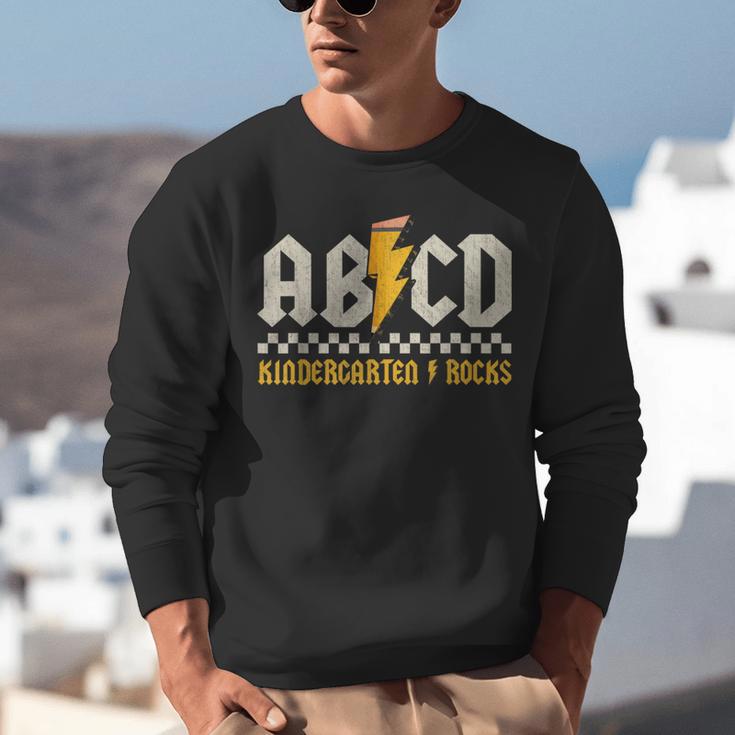 ABCD Kindergarten Rocks Pencil Lightning Students Teachers Unisex Sweatshirt, funny gift