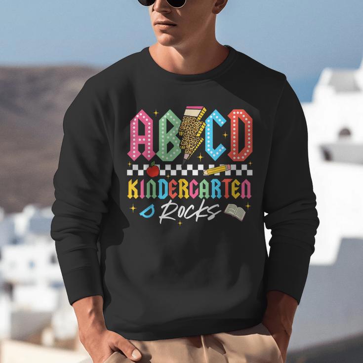 ABCD Kindergarten Rocks Pencil Lightning Teachers Rock Boys Unisex Sweatshirt, funny gift ABCD Kindergarten Rocks Pencil Lightning Teachers Rock Boys Unisex Sweatshirt, funny gift