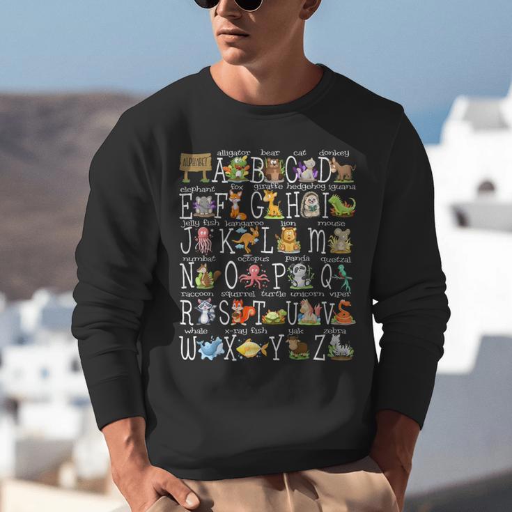 Alphabet Animals Back To School Pre-K Kindergarten Teacher Unisex Sweatshirt, funny gift Alphabet Animals Back To School Pre-K Kindergarten Teacher Unisex Sweatshirt, funny gift
