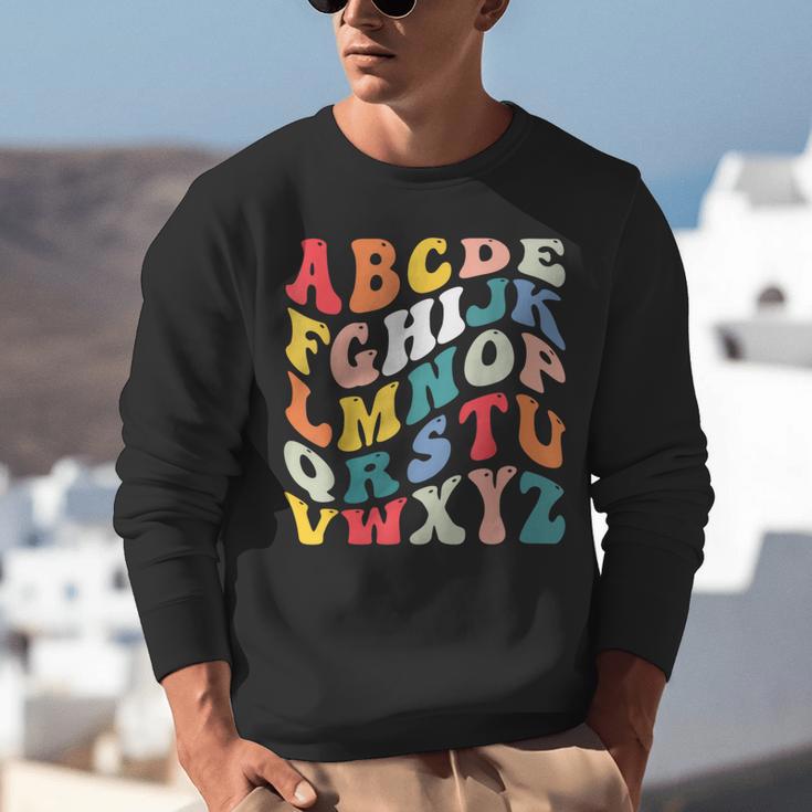 Alphabet Hi Back To School ABC Pre K Kindergarten Teacher Unisex Sweatshirt, funny gift