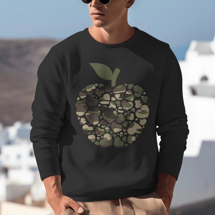 Apple Hearts Teacher Camouflage Clothing School Camo Apple For Men Women Girls Kids Unisex Sweatshirt, funny gift Apple Hearts Teacher Camouflage Clothing School Camo Apple For Men Women Girls Kids Unisex Sweatshirt, funny gift