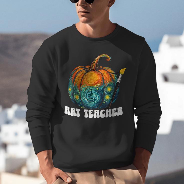 Art Teacher Pumpkin Halloween Night Men Women Unisex Sweatshirt, funny gift Art Teacher Pumpkin Halloween Night Men Women Unisex Sweatshirt, funny gift