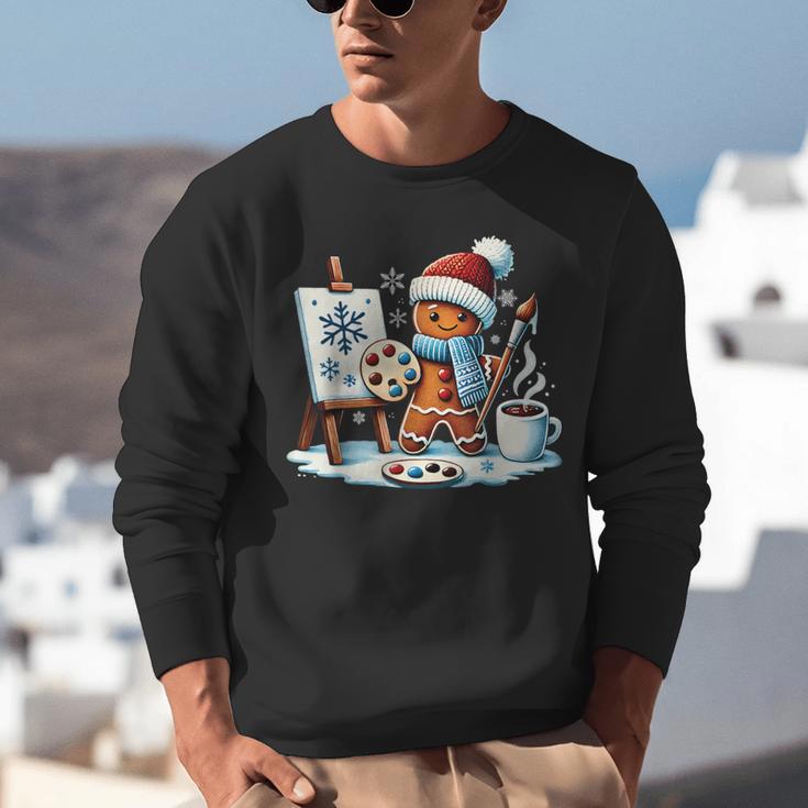 Artist Gingerbread Painter Art Teacher Student Christmas Unisex Sweatshirt, funny gift Artist Gingerbread Painter Art Teacher Student Christmas Unisex Sweatshirt, funny gift