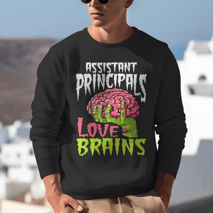 Assistant Principals Love Brains Zombie Teacher Halloween Unisex Sweatshirt, funny gift Assistant Principals Love Brains Zombie Teacher Halloween Unisex Sweatshirt, funny gift