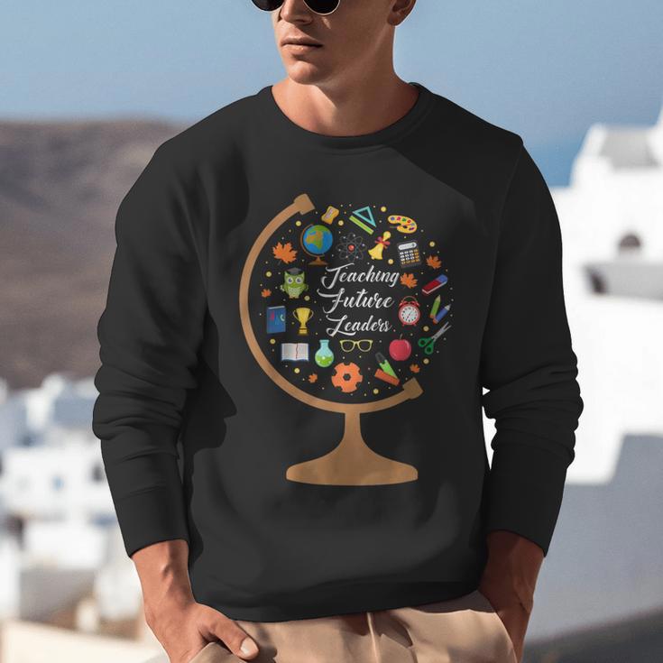 Awesome Teachers T Shirt Teaching Future Leaders Globe For Men Women Unisex Sweatshirt, funny gift Awesome Teachers T Shirt Teaching Future Leaders Globe For Men Women Unisex Sweatshirt, funny gift