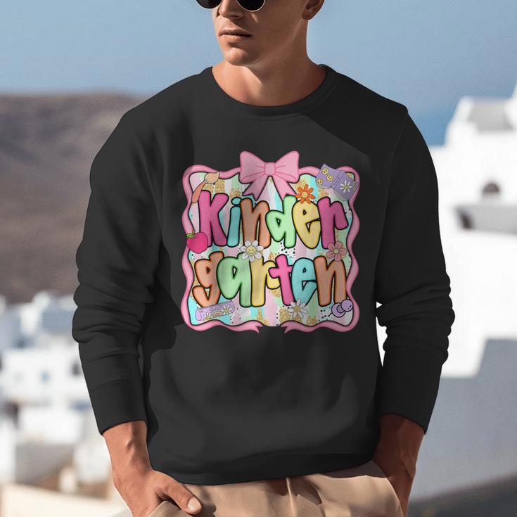 Back To School Kindergarten Preppy Teacher Girl Unisex Sweatshirt, funny gift