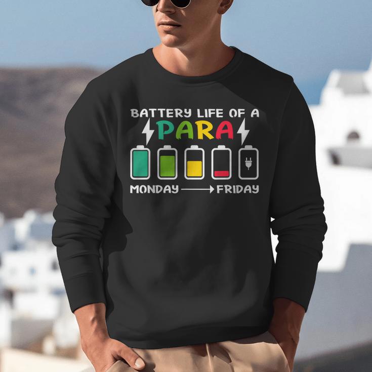 Battery Life Of a Paraprofessional Para Teacher Life Unisex Sweatshirt, funny gift Battery Life Of a Paraprofessional Para Teacher Life Unisex Sweatshirt, funny gift
