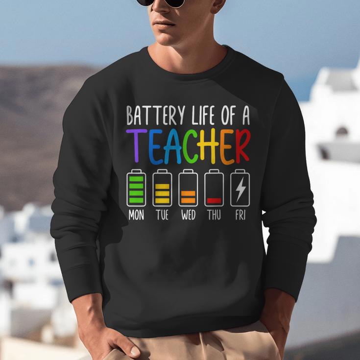 Battery Life Of A Teacher School Teacher Appreciation Unisex Sweatshirt, funny gift Battery Life Of A Teacher School Teacher Appreciation Unisex Sweatshirt, funny gift