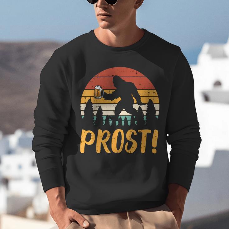 Bigfoot Sasquatch Prost Retro Bavarian Oktoberfest Men Women Unisex Sweatshirt, funny gift