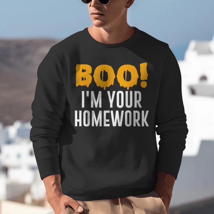 Boo I'm Your Homework Halloween Teacher Costume Unisex Sweatshirt, funny gift Boo I'm Your Homework Halloween Teacher Costume Unisex Sweatshirt, funny gift