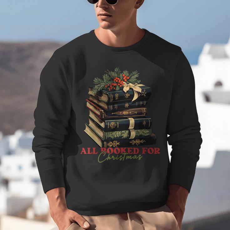 All Booked For Christmas Christmas Book Tree For Teacher For Men Women Kids Unisex Sweatshirt, funny gift All Booked For Christmas Christmas Book Tree For Teacher For Men Women Kids Unisex Sweatshirt, funny gift
