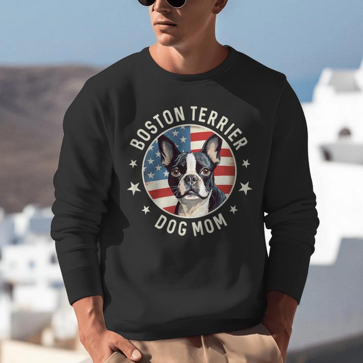 Boston Bull Terrier Women Boston Terrier Dog Mom Unisex Sweatshirt, Boston Terrier Mom Sweatshirts, funny gift