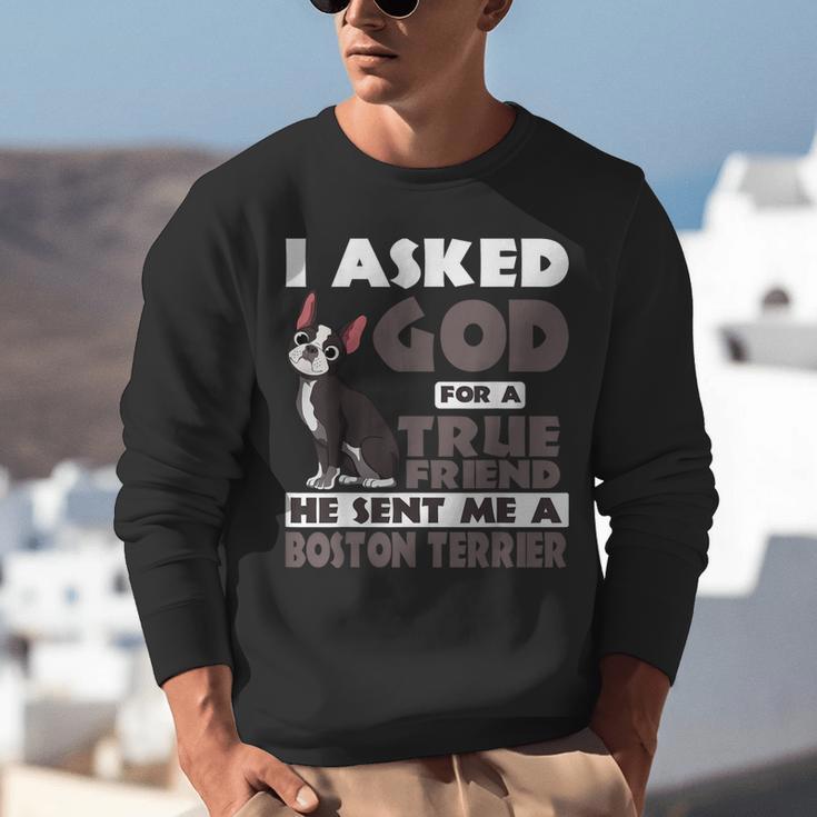 Boston Terrier American Gentleman Non-Sporting Dog Lover Unisex Sweatshirt, American Boston Terrier Sweatshirts, funny gift