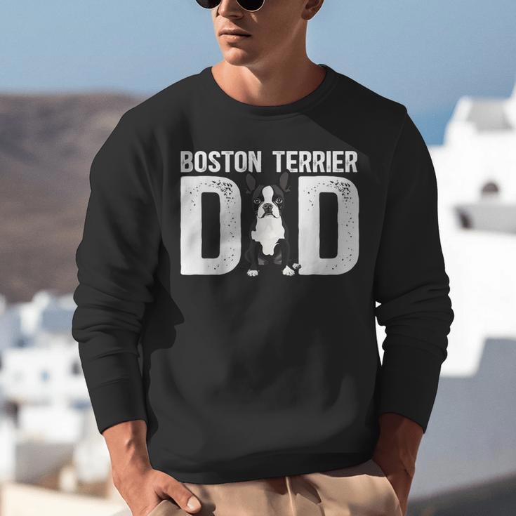 Boston Terrier Dad Of A Bostie Dad Bostie Father Unisex Sweatshirt, Boston Terrier Dad Sweatshirts, funny gift