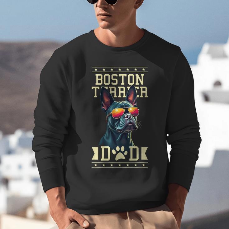 Boston Terrier Dad Boston Bull Bostie Dog Unisex Sweatshirt, Boston Terrier Dad Sweatshirts, funny gift