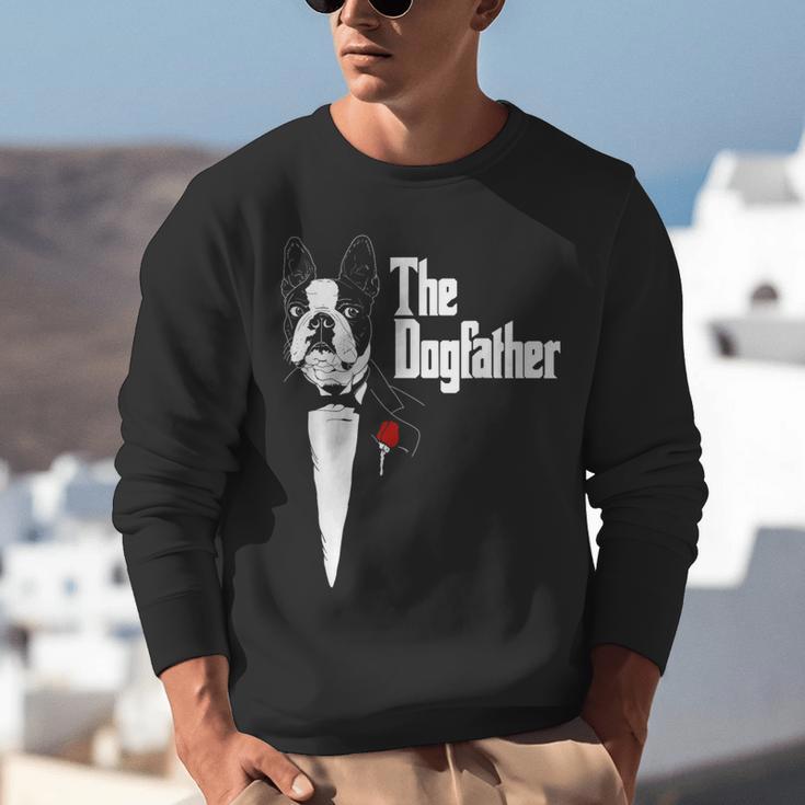 Boston Terrier Dad The DogFather Shirt Boston Terrier Unisex Sweatshirt, Boston Terrier Dad Sweatshirts, funny gift