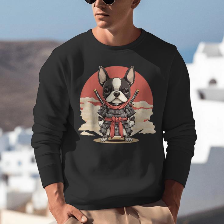 Boston Terrier Dog Japanese Style Samurai Dogs Unisex Sweatshirt, funny gift